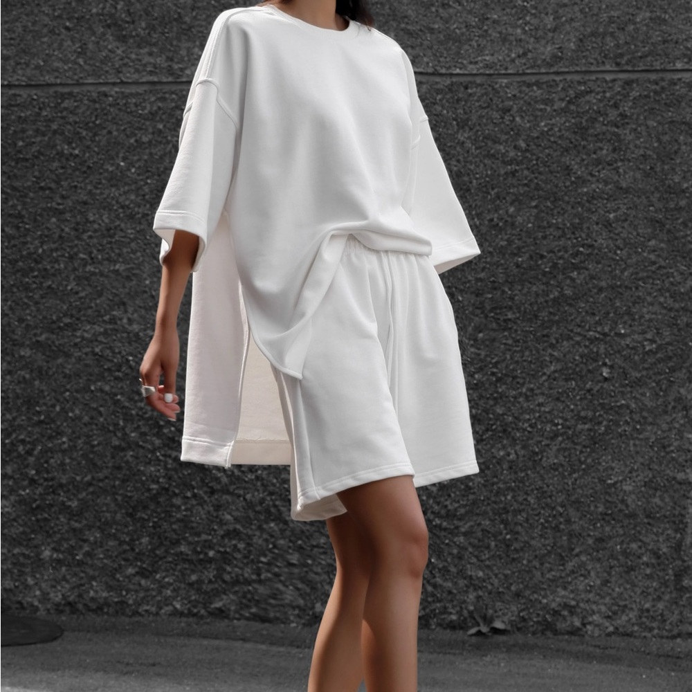 The Frankie Shop Memphis Fleece Set in White